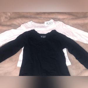 The Children’s Place | Black and White Long Sleeve T-Shirts | Size: 2T